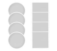 Kit de moules en silicone ronds et carrés en résine époxy pour la fabrication de sous-tasses, moules de décoration d'intérieur pour bord diamant avec support pour kit