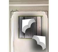 Kit de moulure d'arc de porte DIY, 2 pièces en mousse auto-adhésive et peinturable. Pour portes, couloirs et placards. demi-ronde pour linteau et cadre(25x25x26 cm)