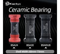 Kit de mouvement central de vélo KACTUS BSA pour cadre VTT et vélo de route, axe 68/73, 24/22 et 29/30 mm, compatible avec pédalier Shimano/SRAM GXP BSA24 ROUGE