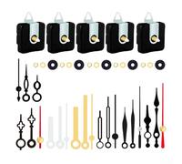 Kit de mouvement d'horloge à quartz avec fonctionnement silencieux, couple élevé et axe long et plusieurs aiguilles pour réparer ou construire des horloges murales personnalisées