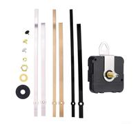 Kit de mouvement d'horloge à quartz avec tige longue de 20 mm - Couple élevé de 250 mm aiguilles métalliques pour grandes horloges, 3 ensembles d'aiguilles inclus, aucun outil spécial n'est nécessaire