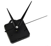 Kit de mouvement d'horloge à quartz silencieux à faire soi-même, aiguille des secondes 120 mm, noir pour réparation d'horloge murale ou projets d'artisanat, mécanisme de broche en plastique avec