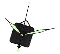 Kit de mouvement d'horloge à quartz silencieux avec aiguilles fluorescentes, mécanisme d'horloge à long arbre pour réparation et remplacement d'horloge murale, pour horloges en bois, métal et