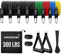 Kit De Musculation De 68 Kg, 12 Bandes Élastiques Pour Yoga, Gymnastique, Crossfit, Trx, Pilates, Gym À Domicile, Bandes Musculaires Élastiques Avec Bracelets De Cheville Et Poignée De Porte
