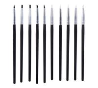 Kit de Nail Art 10 Pièces Stylo à Points pour Ongles en Bois Foncé | Dessin et Embossage, Usage Maison Diy, Lot de 10, Format Pratique pour Manucure
