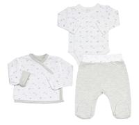 Kit de naissance Gris chiné 3 pièces (1 mois)