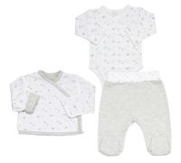 Trousseau naissance 3 pièces gris 3M(60CM)
