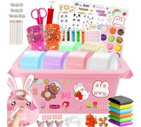 Kit de nano-bulles pour enfants avec boîte, kit de bricolage Nano Tape Bubble Craft, Nano Tape pour faire des bulles, kit d'argile pour faire des boules d'eau, autocollants mignons pour fille et