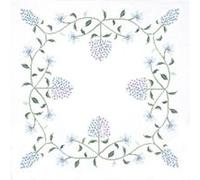 Kit de nappe au point de croix - Hortensia - 80 x 80 cm - Trimits(...) - Blanc Blanc