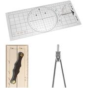 Kit de Navigation Marine 3 pièces, Ensemble de tracé Nautique avec diviseur à Une Main, règle de Navigation et rapporteur, Fournitures de Dessin pour Bateau, Voile, Navigation Maritime