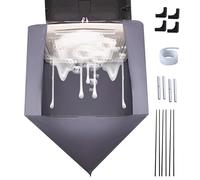 Kit de nettoyage AC, housse de nettoyage pour climatiseur, housse de lavage complète, protection contre la poussière avec tuyau d'évacuation, tissu de climatiseur en tube d'acier inoxydable pour la