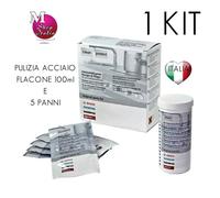 Kit De Nettoyage Acier Flacon 100Gr Et 5 Chiffons Doux Tissu Bosch 311140 311775