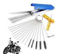 Kit de nettoyage aérographe pour carburateur, carburateur, outil de nettoyage de carburateur, outil de nettoyage durable, nettoyant de pointe pratique pour moto, quad et cyclomoteur