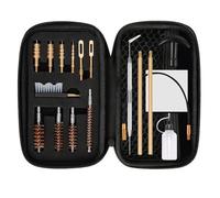 Kit de Nettoyage Armes Universel 16 Pièces, pour Calibres .22 .357 .38 9mm .40 .45, avec Brosses Bronze Phosphoreux & Adaptateurs Laiton, Set Nettoyage pour Armes de Poing