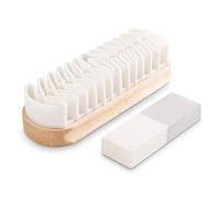 Kit de nettoyage Care Guys pour daim et nubuck : Brosse en crêpe résistante avec gomme de nettoyage.