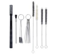 Kit de Nettoyage Complet de 19 Pièces pour Pistolet de Pulvérisation et Aérographe avec Brosse de Tube Aiguille de Précision et Brosse de Nettoyage Professionnelle