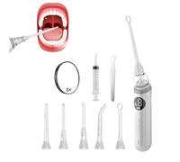 Kit de Nettoyage D’amygdales, 65kpa Kit D'élimination des Calculs Amygdaliens Électriques Aspiration à 3 Vitesses Avec Lumière LED et 5x Loupe pour Maison et Voyage