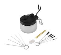 Kit de Nettoyage d'aérographe Multifonctionnel pour Outil de Nettoyage d'équipement d'aérographe, Ensemble de Nettoyeur d'aérographe avec Buses de Fluide de Pot de Classe