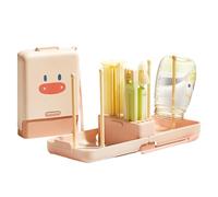 Kit de nettoyage de biberon de voyage pour bébé - Organisateur citoyen portable, kit de nettoyage compact | Outil exfoliant multifonction pour téton, distributeur de savon, bord de tasse en silicone