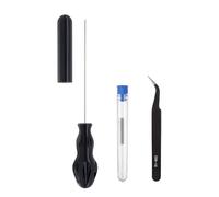 Kit de nettoyage de buse pour imprimante 3D, accessoire outil Mintion pour imprimante 3D, No CloggerΦ1,6mm x L140mm avec nettoyeur d'aiguille, aiguilles de nettoyage de buse de 0,35mm, pour toutes les