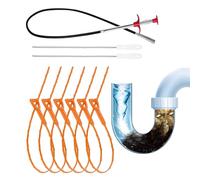 Kit de nettoyage de canalisations 9 pièces - Brosse de nettoyage, , nettoyeur de canalisation, attrape-cheveux avec poignée pour eaux usées, toilettes, douche, cuisine,