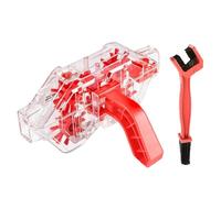 Kit de nettoyage de chaîne de moto - Nettoyeur de chaîne de vélo portable transparent - Design ergonomique antidérapant Outils de nettoyage de vélo pour l'extérieur, l'équitation, l'entretien du