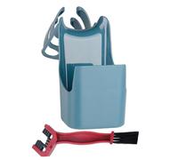 Kit de nettoyage de chaîne de vélo - Dispositif de protection contre les éclaboussures, outil multi-brosses, nettoyant lubrifiant robuste, nettoyeur de vitesse ergonomique portable, aide à la