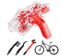 Kit de nettoyage de chaîne de vélo - Outil de nettoyage transparent pour vélo de route et VTT | Brosse à chaîne portable et accessoire de polissage pour l'entretien de moto et la conduite quotidienne