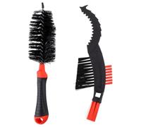 Kit de Nettoyage de Chaîne de Vélo Rouge 2 Pièces en Nylon | Chaîne de Bicyclette, Compatible Vélos Pliants, Brosses de Nettoyage, Format Pratique