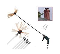 Kit De Nettoyage De Cheminée De 33 Pieds, Brosse De Cheminée, Kit De Ramonage De Cheminée Et Bûches De Nettoyage De Cheminée, Ensemble D'outils De Cheminée Avec 12 Tiges Flexibles Kit Brosse de Chemin
