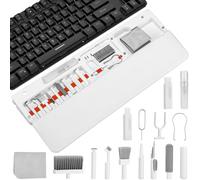 Kit de nettoyage de clavier 22 en 1 avec Wrist Rest - Matériau élastique souple - Kit de nettoyage pour écouteurs AirPods - Design compact - Kit de nettoyage pour tablette, ordinateur, appareil photo