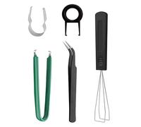 Kit de nettoyage de clavier 5 pièces avec extracteur de touches, extracteur d'axe, pince à épiler pour claviers mécaniques, outil de nettoyage