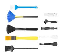 Kit de nettoyage de clavier, plumeau d'ordinateur, brosse électronique, kit de détails en nylon, design portable, pour agence, maison, voyage, compact, noir, 1 lot, 32 g