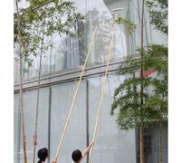 Kit de nettoyage de fenêtre en titane - Longueur réglable de 5,8 à 9,4 m avec raclette et racloir, parfait pour les fenêtres hautes et l'équipement de lavage de vitres léger