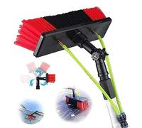 Kit de nettoyage de fenêtre extensible de 312 m avec tuyau de 20 m, comprend des têtes de brosse de 30 cm/50 cm, parfait pour le nettoyage des fenêtres de toit et gouttières, durable et léger