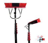 Kit de nettoyage de fenêtre extensible en aluminium avec brosse d'alimentation en eau pour toit de panneau solaire à grande portée et nettoyage extérieur - Parfait pour un accès facile et une