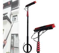 Kit de nettoyage de fenêtre pour panneau solaire - 11 m extensible et brosse pour une utilisation en extérieur Brosse alimentée à l'eau pour toit panneaux solaires Solution de nettoyage efficace sans