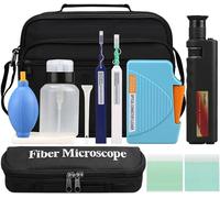 Kit De Nettoyage De Fibre Optique 12 Pièces Avec Cartouche De Nettoyage Loupe Pour Connecteurs Lc