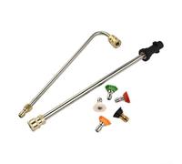 Kit de nettoyage de gouttière en acier inoxydable avec 5 buses - Lance d'extension coudée de 74 cm pour série K2 - Accessoires de nettoyeur haute pression 4000 PSI pour toit