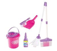 Kit de Nettoyage de Jeu pour - Outil ménager avec Aspect simulé, Accessoires pour Balai pour , Seau à serpillère, kit d'interaction Fantaisie Rose, Jeu de rôle, Pelle à balayette