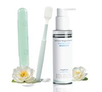Kit de nettoyage de la muqueuse buccale | Nettoyant de langue doux et gel | Éliminateur d'odeurs pour la mauvaise haleine | Nettoyeur buccal en silicone avec airbag | Menthe douce (1 pièce)
