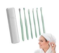 Kit de nettoyage de médiators pour oreilles 6 pièces : outil d'élimination d'ordinateur portable avec curette réutilisable, pelle indolore, de stockage, hygiène de la maison et de voyage, accès