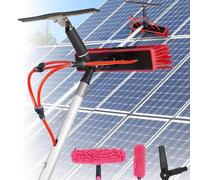 Kit De Nettoyage De Panneaux Solaires Avec Brosse De 10 M Et Perche À Eau - Outil De Nettoyage De Vitres Sans Traces De 55 Cm Pour Un Entretien Solaire Efficace, Facile À Utiliser Et Offrant Des Perf