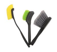 Kit de Nettoyage de Pierres Tombales 3 Pièces en Plastique, Brosses Nylon | Monuments Gravés, Usage Extérieur et Entretien Commémoratif, Poigne Épaisse Antidérapante, Poils Renforcés