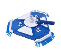 Kit de nettoyage de piscine 3 en 1, tête d'aspiration triangulaire lestée avec tuyau pivotant, tuyau en spirale résistant aux plis de 9,1 m, connecteur de poteau pour piscine creusée hors sol nettoie