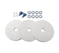 Kit de nettoyage de piscine de rechange pour 180 280 comprenant 3 roues C6, 8 roulements de roue, 2 roulements de turbine, 4 vis, pièces en plastique, solution de nettoyage de piscine facile à