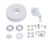Kit de nettoyage de piscine pour Polaris 280 180 avec arbre oscillant, kit de reconstruction ABS pour pneus et roues - Blanc - 12 x 12 cm