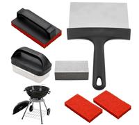 Kit de Nettoyage de Plaque Cuisson, élimination Efficace la Graisse et des Taches, Nettoyeur Plaque Cuisson avec Pelle, Pierres Nettoyage et 3 tampons à récurer, nettoyant Gril à