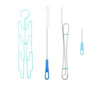 Kit de nettoyage de poche d'hydratation 4 pièces avec brosse tube en acier inoxydable pour sacs à eau, tuyaux, valves et séchoir à linge camping en plein air