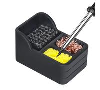 Kit de nettoyage de pointes de dentifrice - Laine de laiton pour soudure multi-usages - Accessoires de soudure avec support en silicone, brosse en acier de nettoyage dense pour p